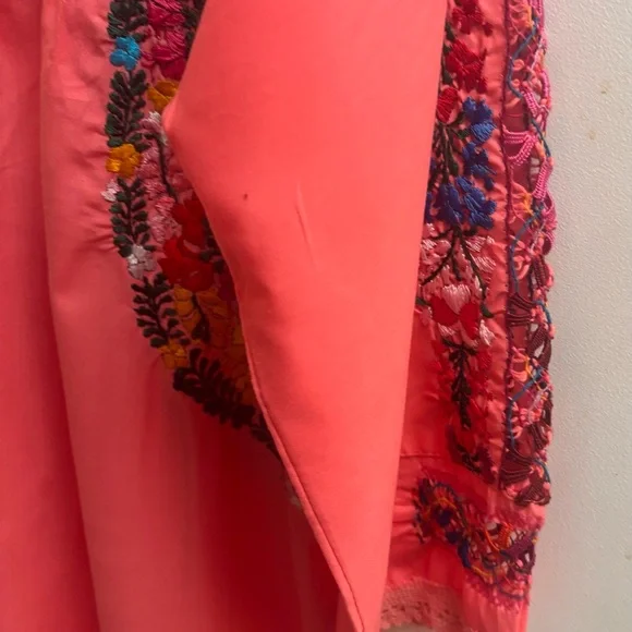 Vibrant Pink Embroidered Kids Dress - Picture 7 of 7